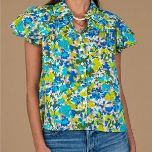 Olivia James the Label Val Top in Hidden Paradise Size XS